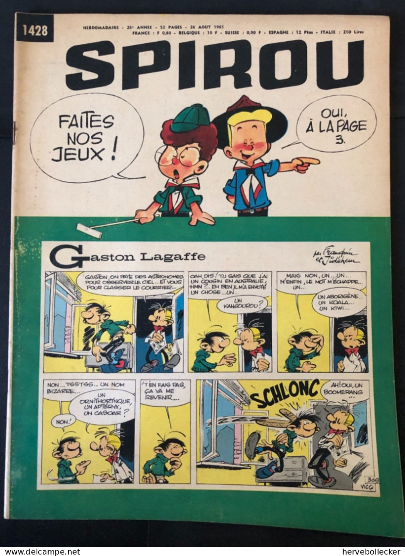 Spirou Hebdomadaire N° 1428 -1965 - Spirou Magazine