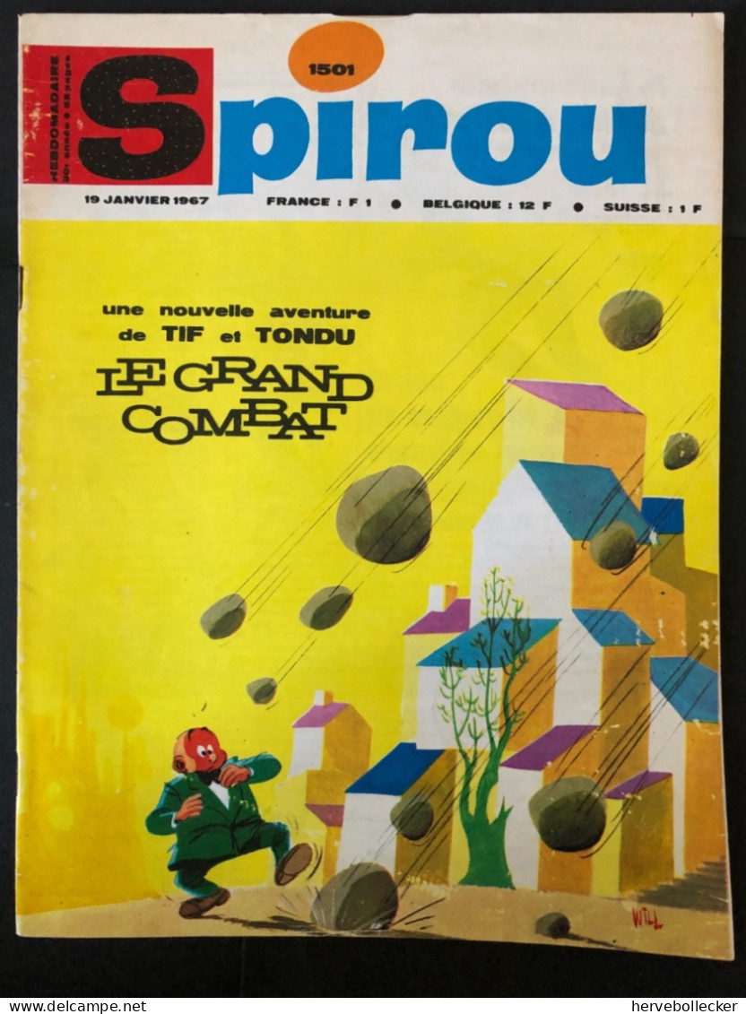 Spirou Hebdomadaire N° 1501 -1967 - Spirou Magazine