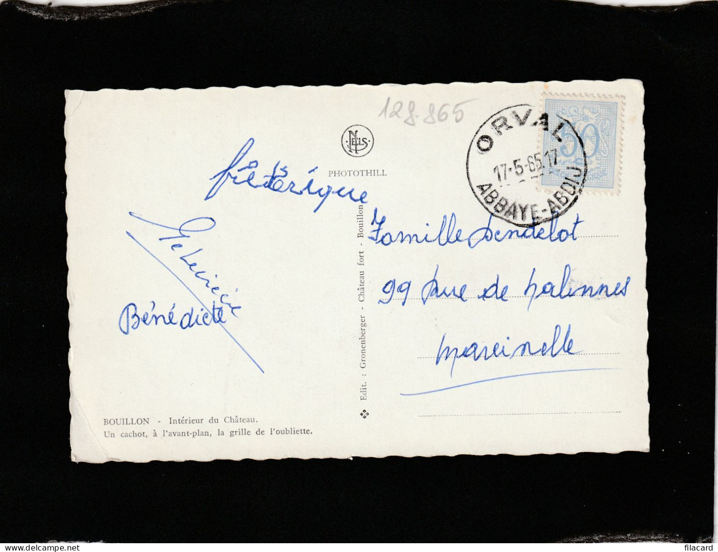 128865        Belgio,      Bouillon,   Interieur  Du  Chateau,   VG   1965 - Bouillon