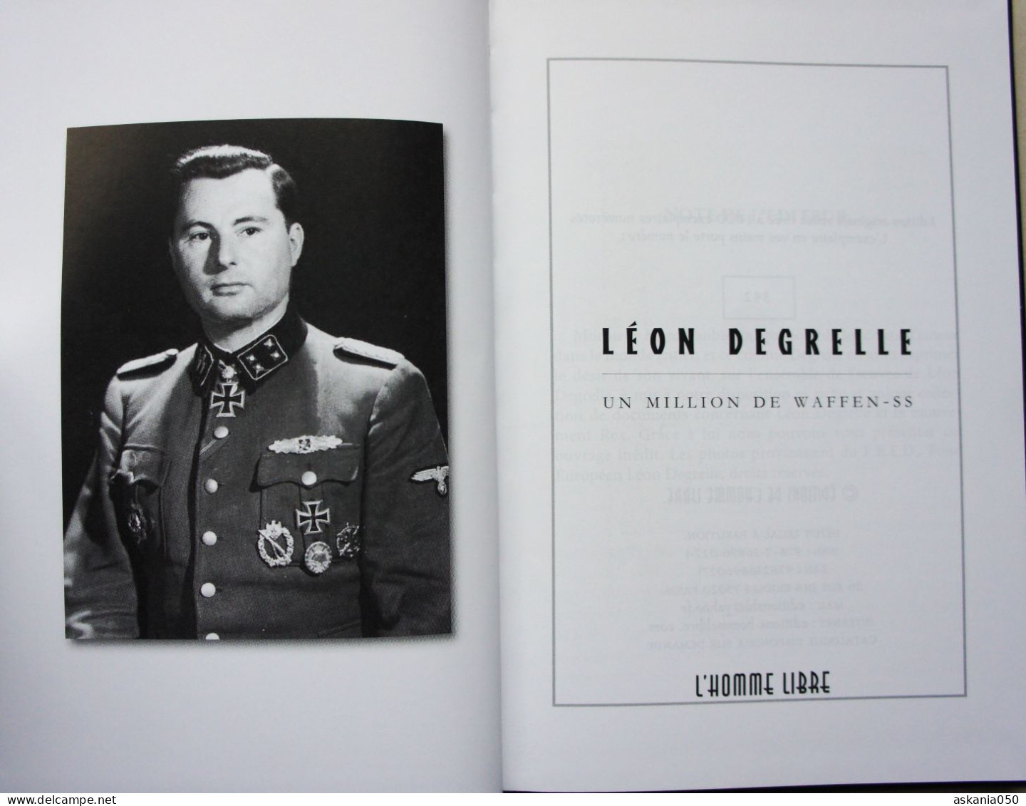 DEGRELLE Histoire De La Waffens SS Légion Wallonie Waffen SS REX Rexisme - Weltkrieg 1939-45