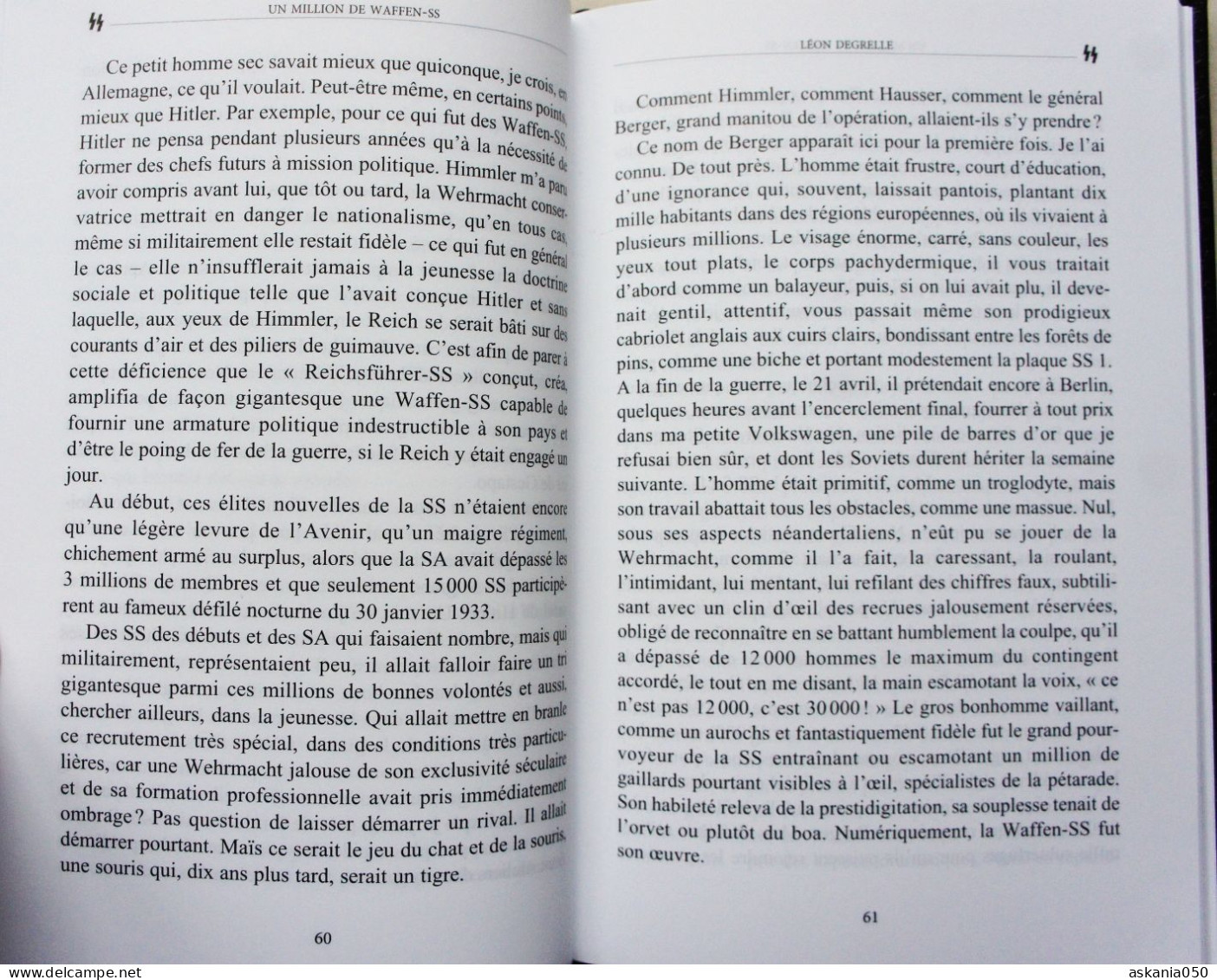 DEGRELLE Histoire de la Waffens SS Légion Wallonie Waffen SS REX Rexisme