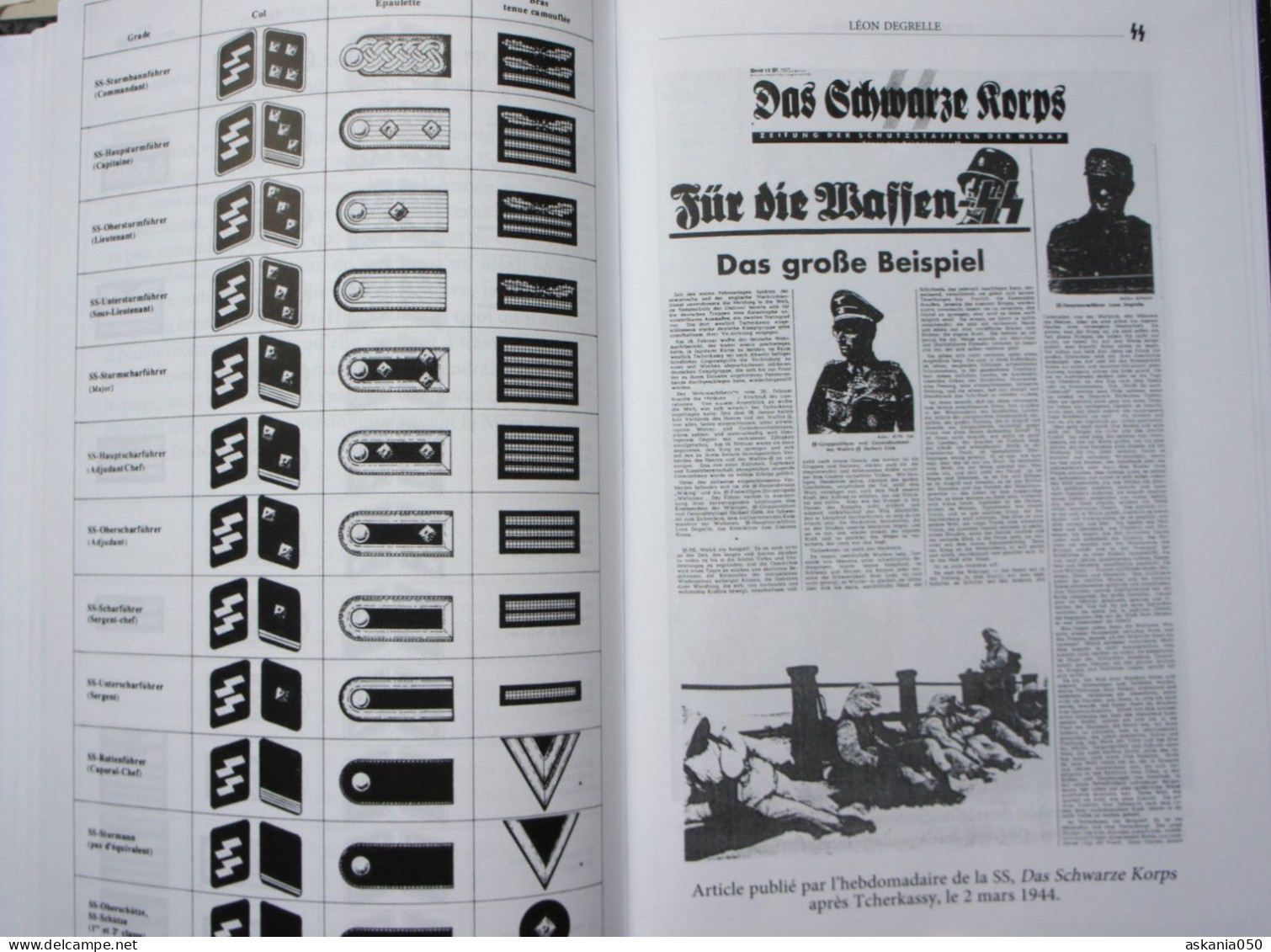 DEGRELLE Histoire de la Waffens SS Légion Wallonie Waffen SS REX Rexisme