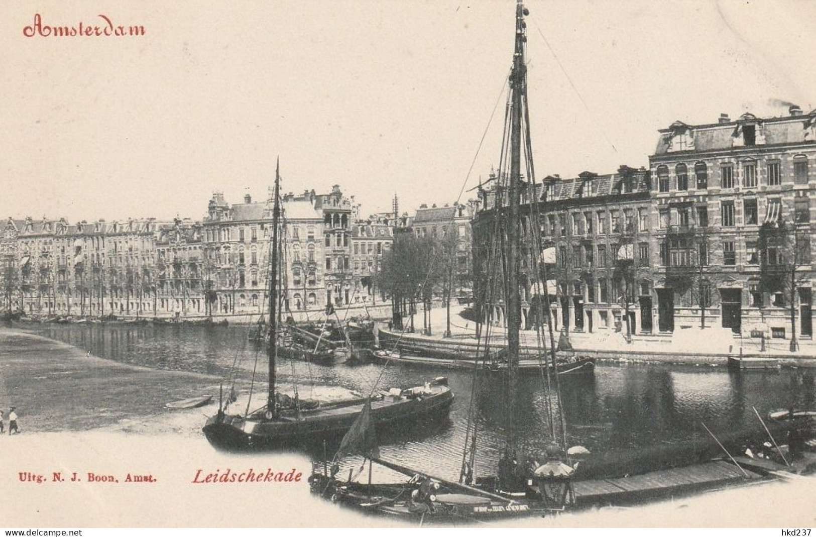 Amsterdam Leidschekade Zeilschepen ±1901    4558 - Amsterdam