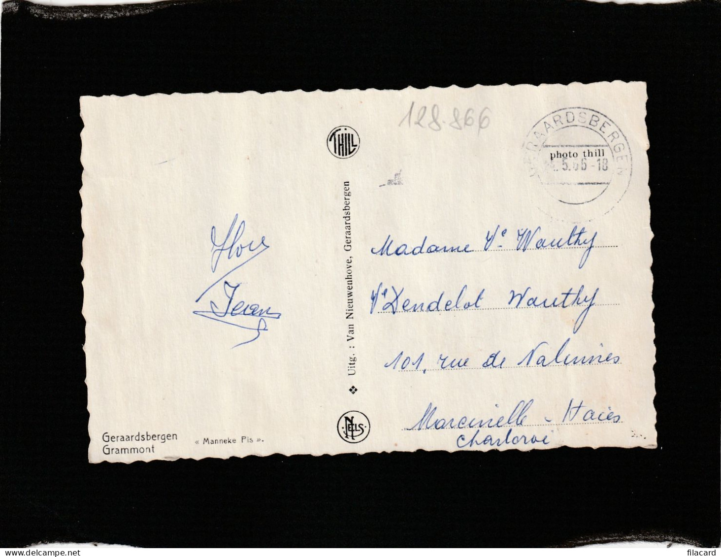 128866        Belgio,      Grammont,   "Manneke  Pis",   VGSB   1965 - Geraardsbergen