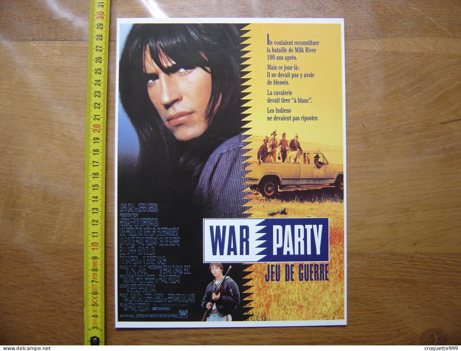 Synopsis Cinema Movie WAR PARTY JEU DE GUERRE Wirth Dillon Sampson Roddam - Sonstige & Ohne Zuordnung
