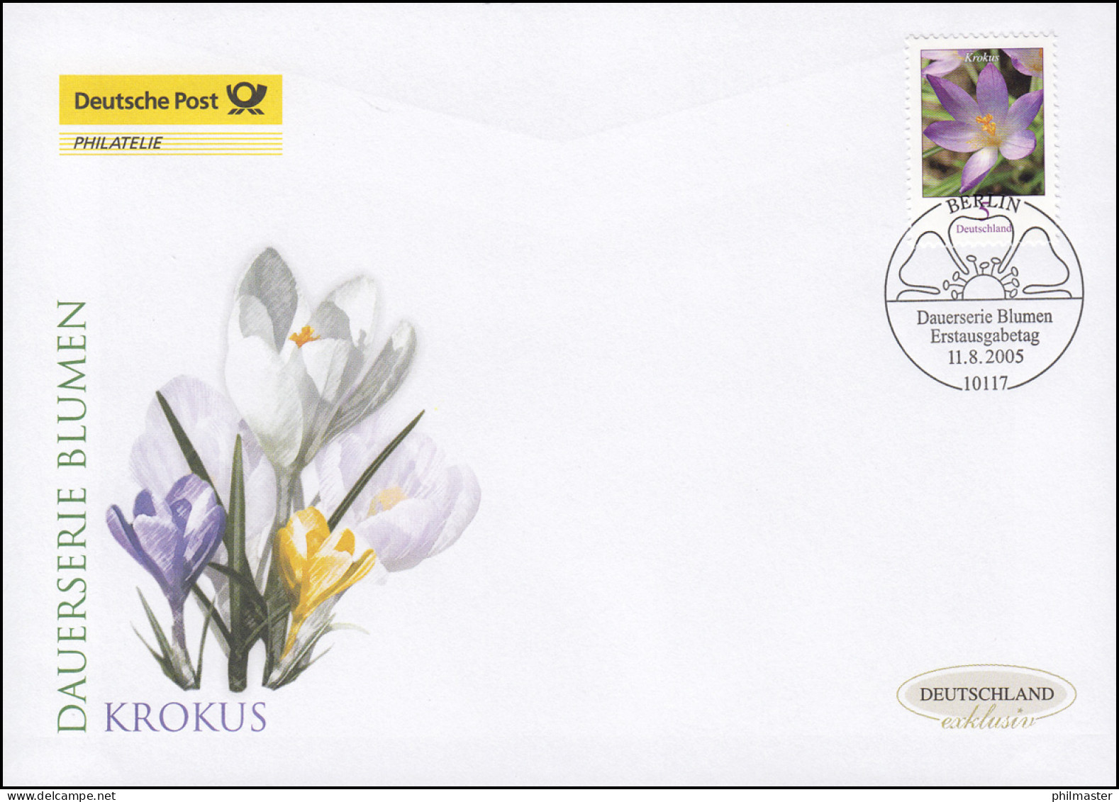 2480A Blume Elvenkrokus 5 Cent, Schmuck-FDC Deutschland Exklusiv - Covers & Documents