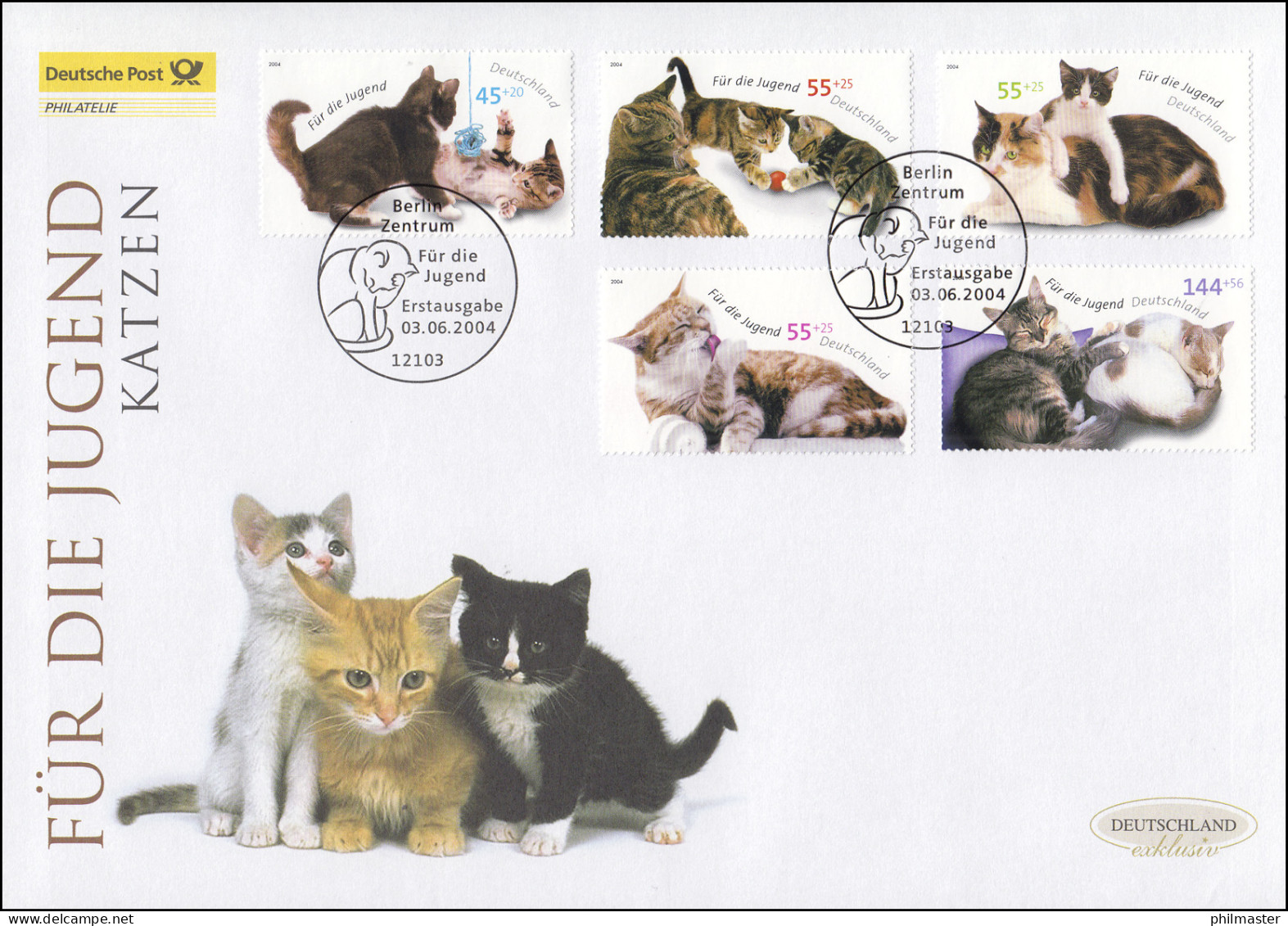 2402-2406 Für Die Jugend - Katzen, Schmuck-FDC Deutschland Exklusiv - Covers & Documents