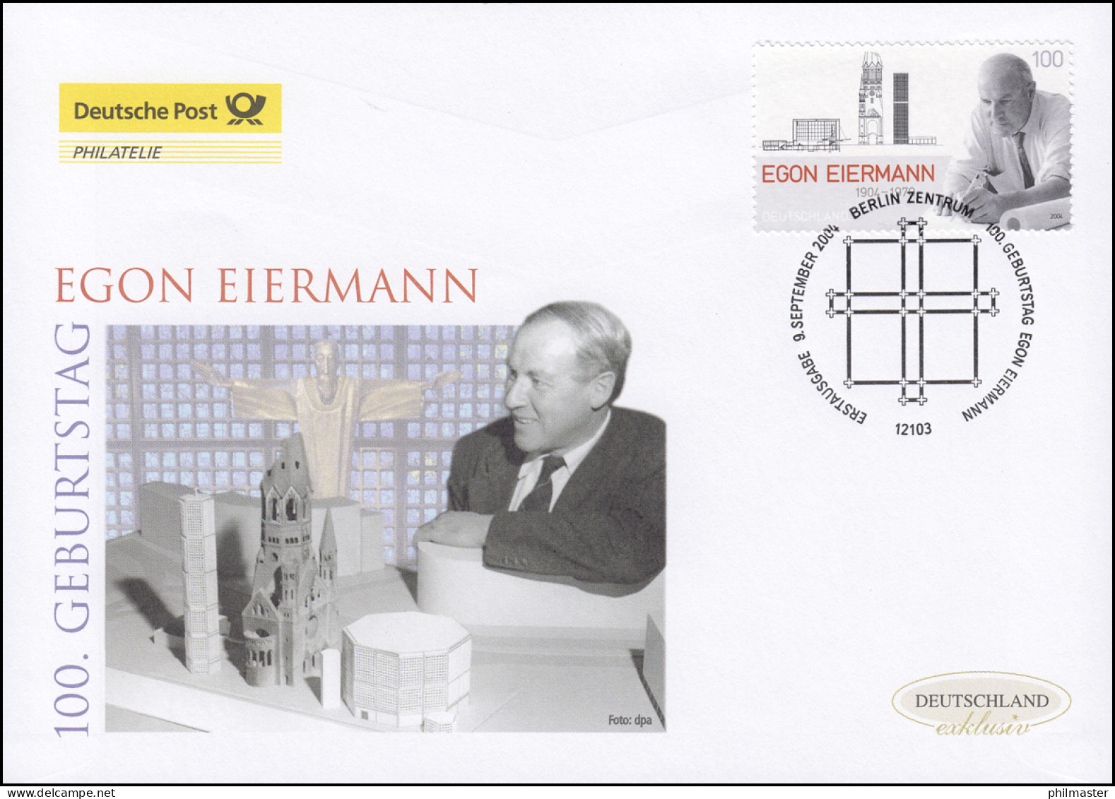 2421 Architekt Egon Eiermann, Schmuck-FDC Deutschland Exklusiv - Lettres & Documents