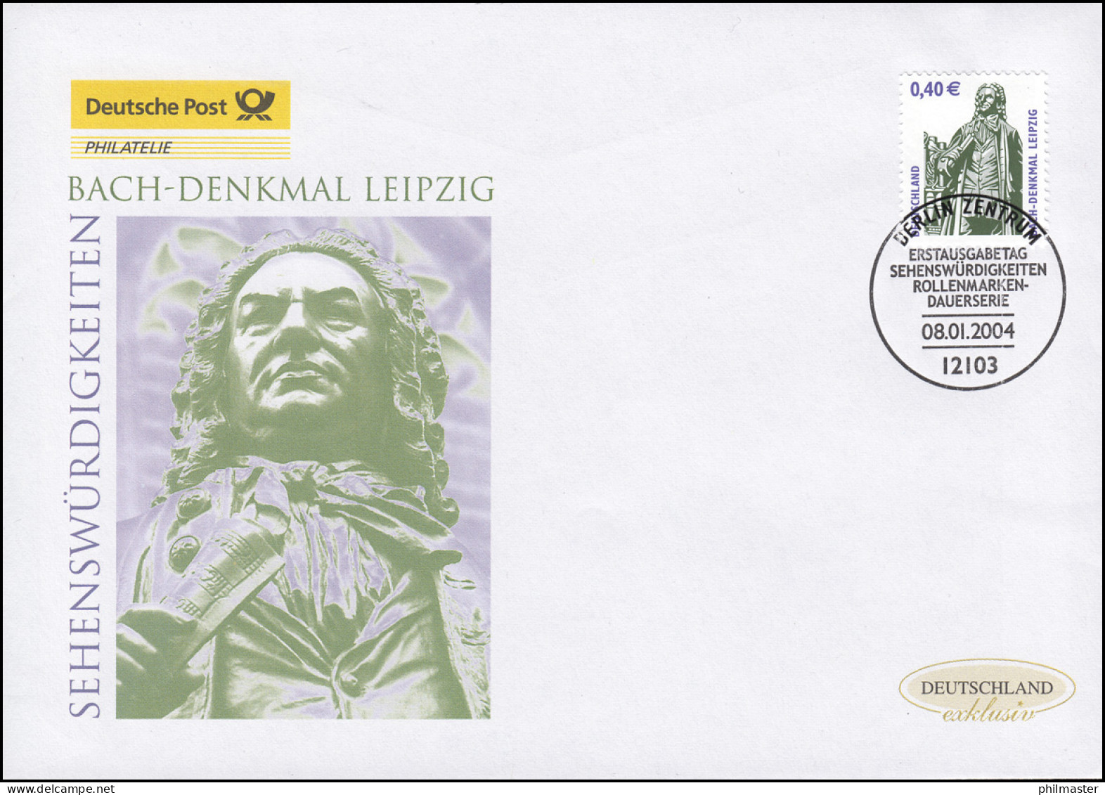 2375 SWK Bach-Denkmal Leipzig, Schmuck-FDC Deutschland Exklusiv - Storia Postale