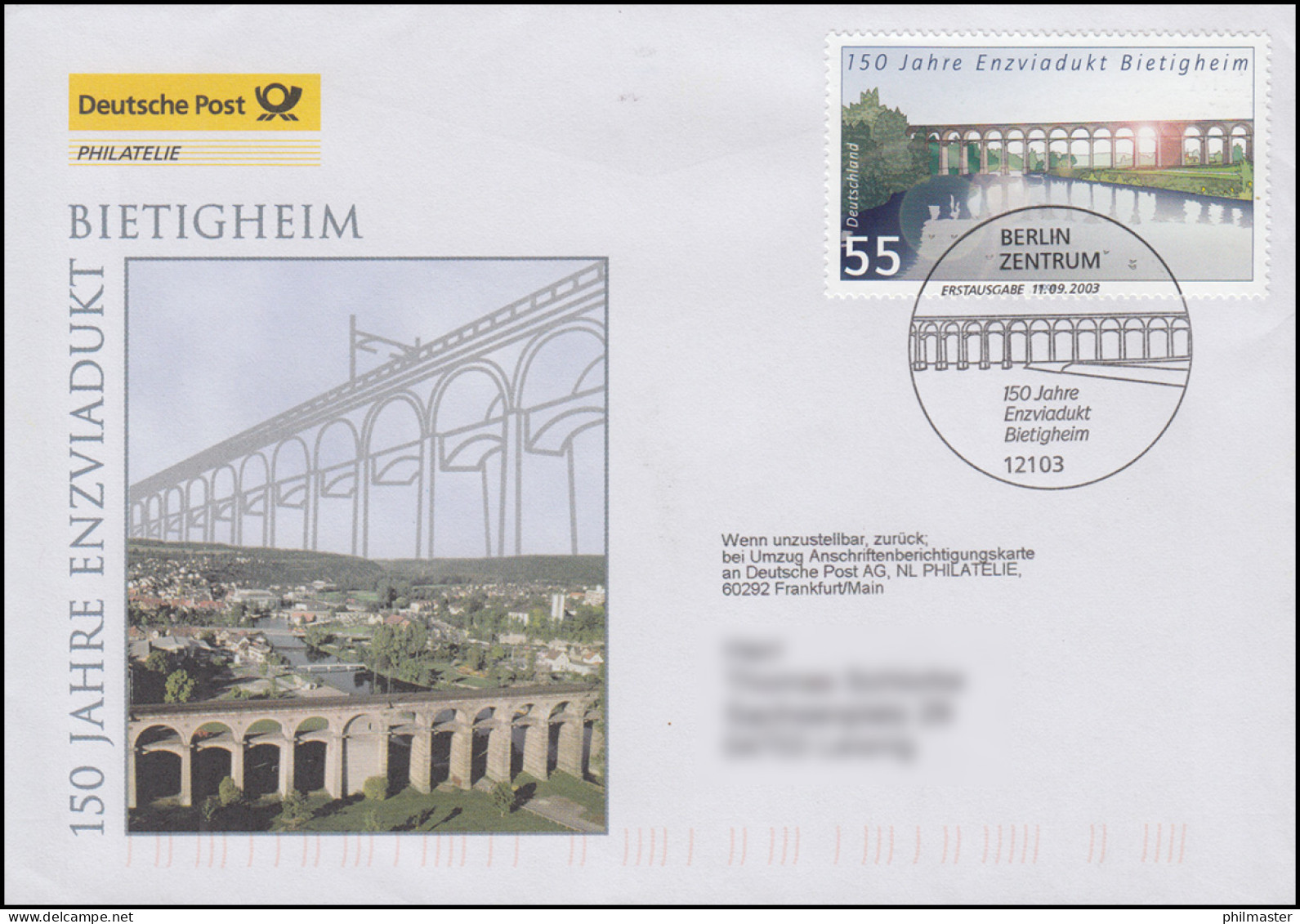 2359 Brücken: Enzviadukt Bietigheim, Schmuck-FDC Deutschland Exklusiv - Covers & Documents