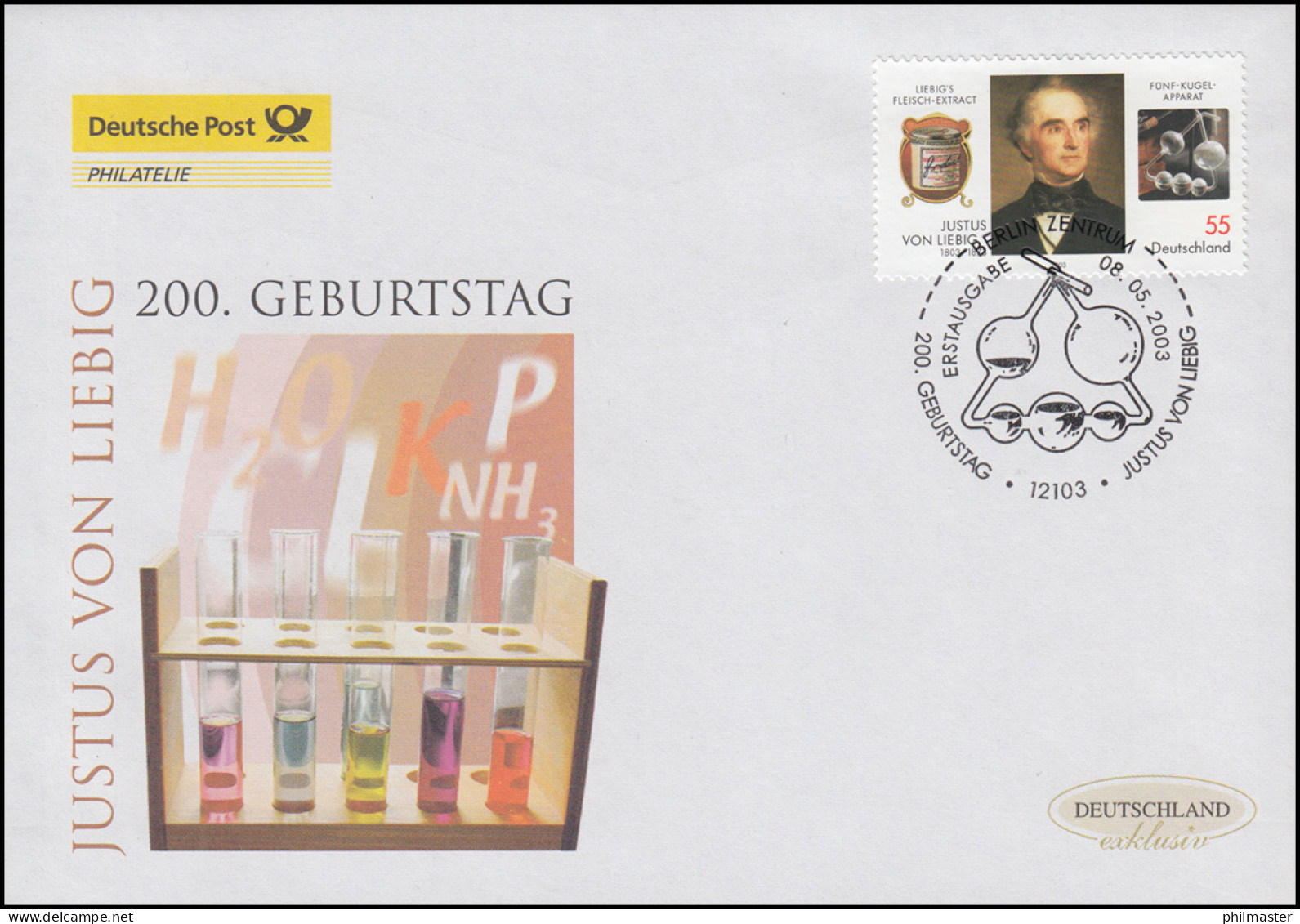 2337 Chemiker Justus Von Liebig, Schmuck-FDC Deutschland Exklusiv - Lettres & Documents