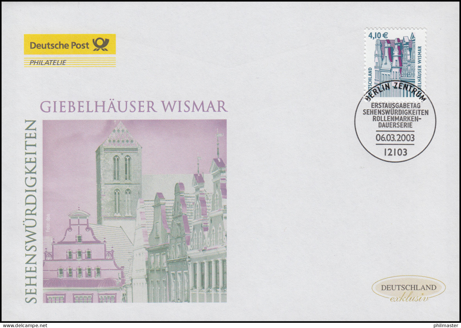 2323 SWK Giebelhäuser Wismar, Schmuck-FDC Deutschland Exklusiv - Briefe U. Dokumente