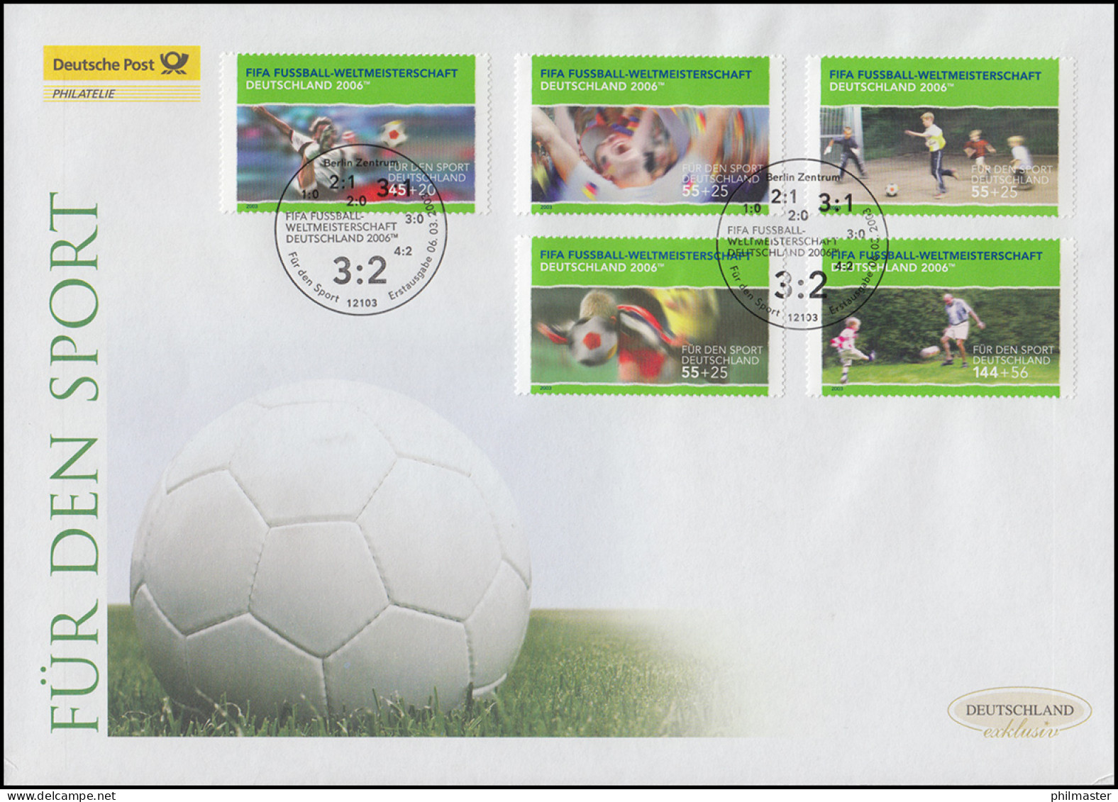 2324-2328 Sporthilfe Fußball-Weltmeisterschaft, Schmuck-FDC Deutschland Exklusiv - Storia Postale