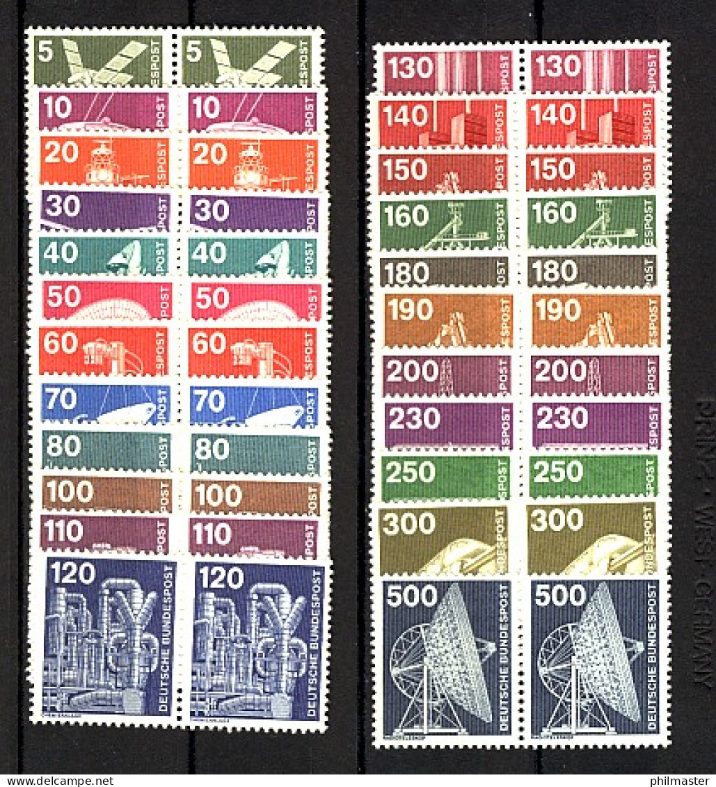 846 Ff IuT 23 Werte, Waagerechte Paare, Satz ** - Unused Stamps