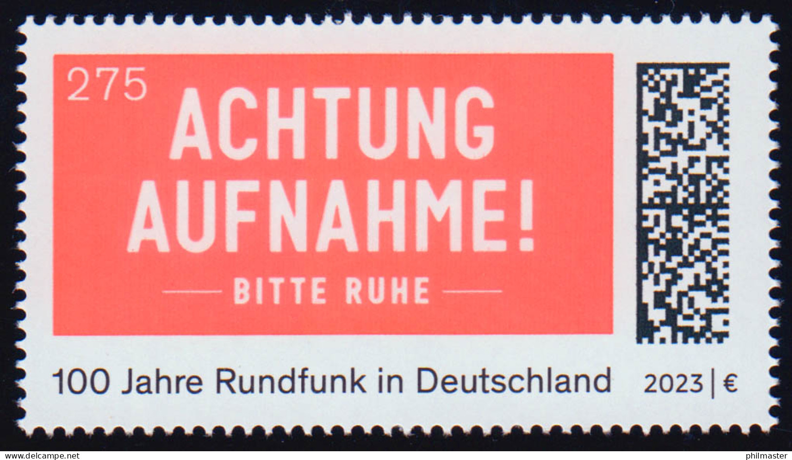 3790 Rundfunk In Deutschland Achtung Aufnahme! - Nassklebend, Postfrisch **/MNH - Unused Stamps