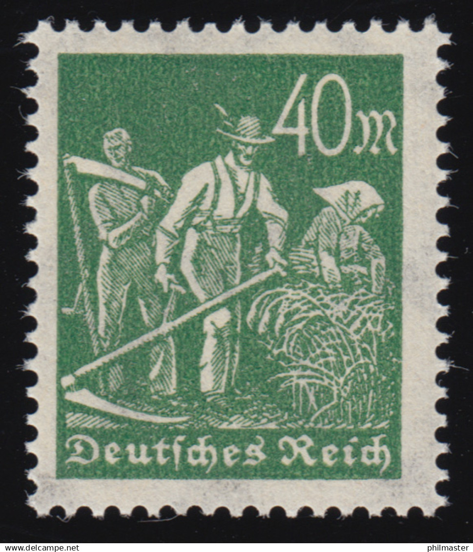 244d Freimarke Arbeiter 40 M, Dunkelolivgrün, Postfrisch ** - Unused Stamps