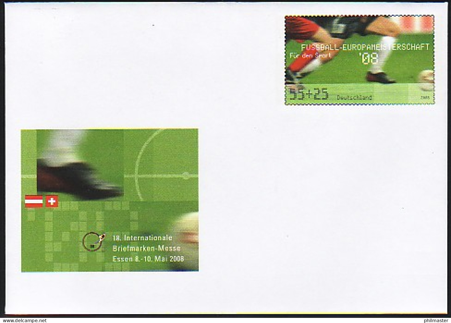 USo 155 Briefmarken-Messe Essen - Fußball-EM 2008, ** - Enveloppes - Neuves