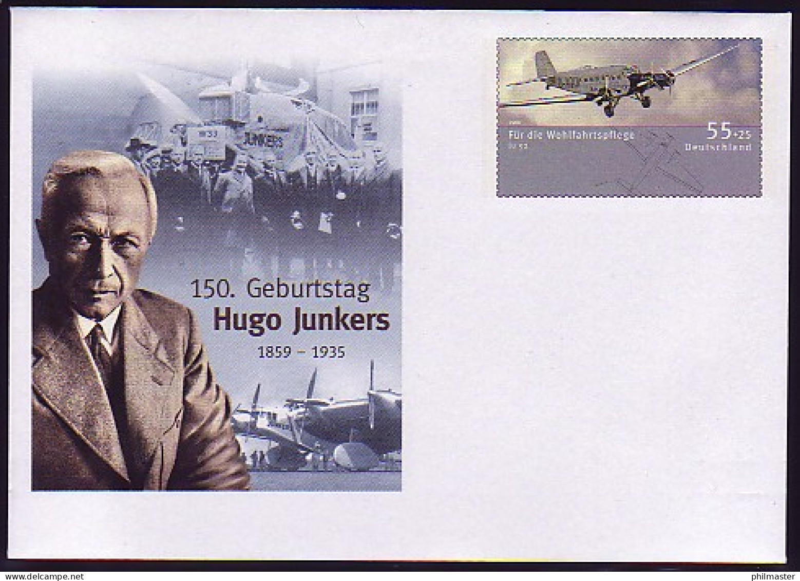 USo 173 Hugo Junkers 2009, Postfrisch - Briefomslagen - Ongebruikt
