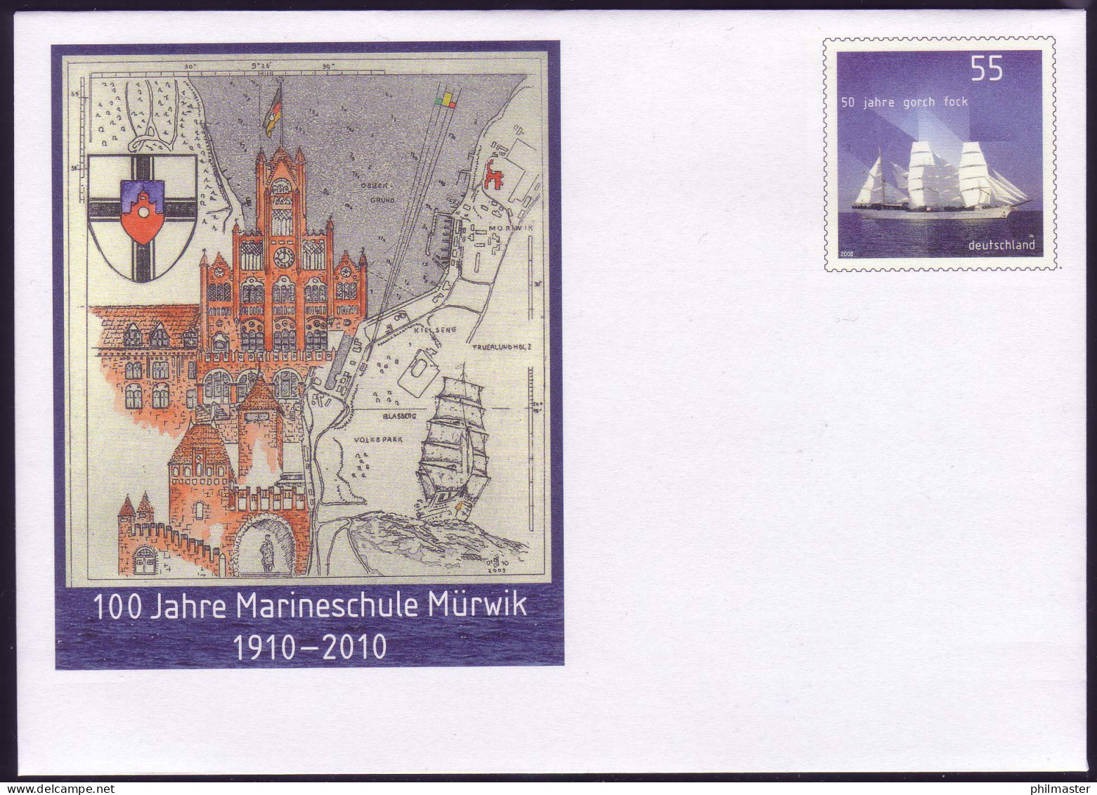 USo 209 100 Jahre Marineschule Mürwik 2010, Postfrisch - Covers - Mint