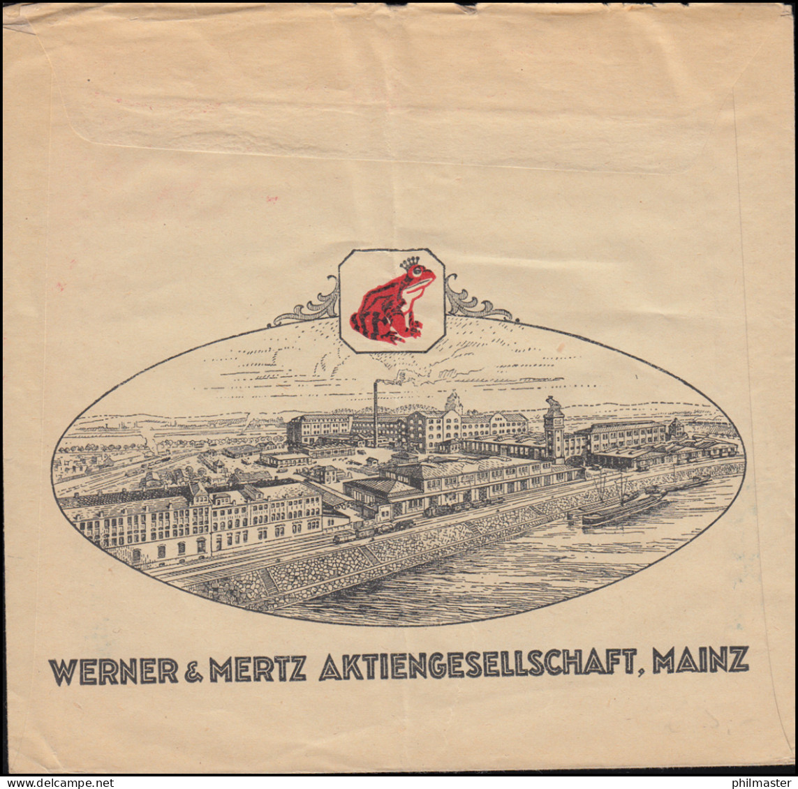 AFS Erdalfabrik Werner & Mertz MAINZ 27.12.1927 Auf Fensterbrief - Textil