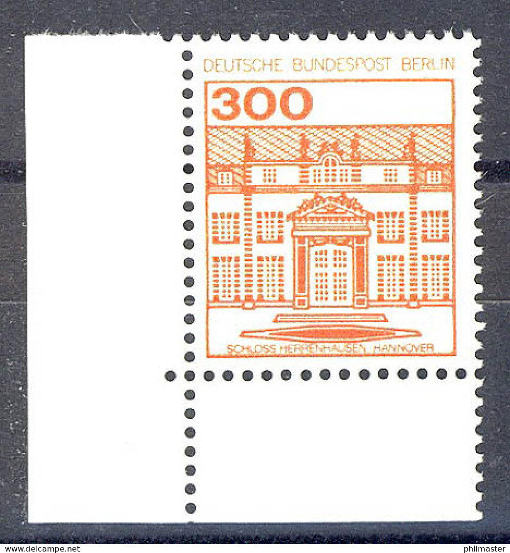 677 Burgen U.Schl. 300 Pf Ecke Ul ** Postfrisch - Unused Stamps