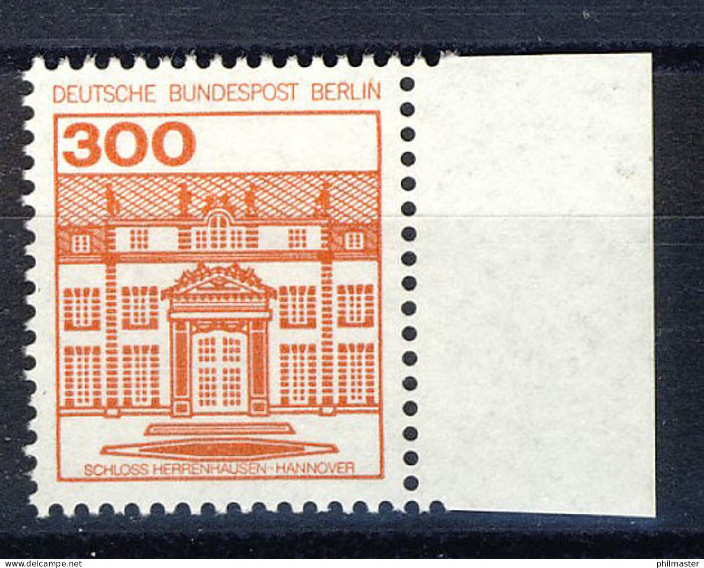 677 Burgen U.Schl. 300 Pf Seitenrand Re. ** Postfrisch - Unused Stamps