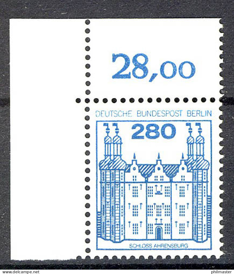 676 Burgen U.Schl. 280 Pf Ecke Ol ** Postfrisch - Neufs