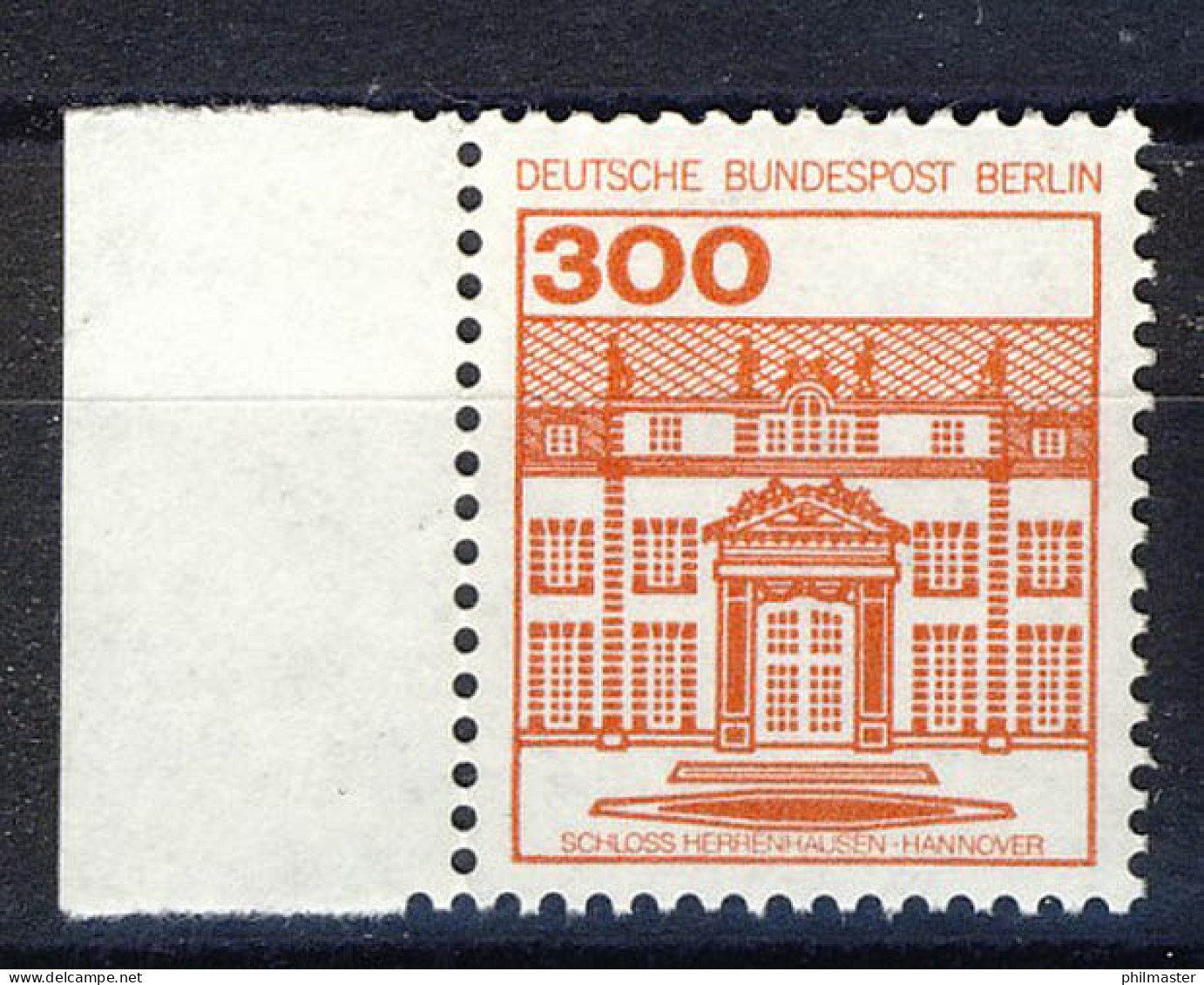 677 Burgen U.Schl. 300 Pf Seitenrand Li. ** Postfrisch - Unused Stamps