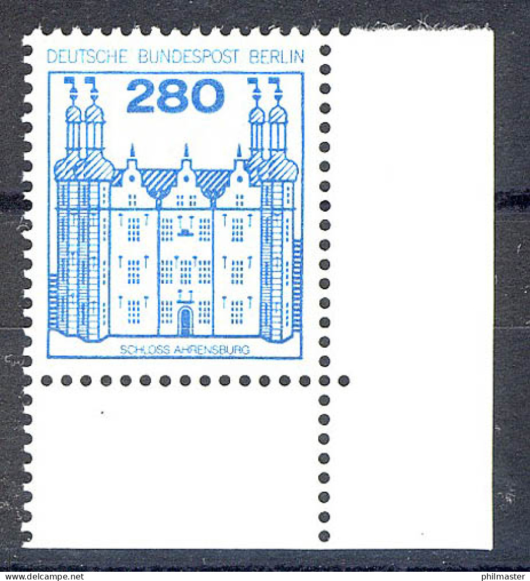 676 Burgen U.Schl. 280 Pf Ecke Ur ** Postfrisch - Unused Stamps