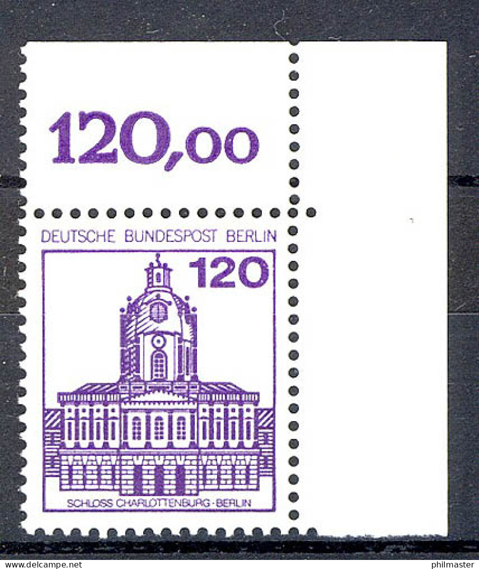 675 Burgen U.Schl. 120 Pf Ecke Or ** Postfrisch - Unused Stamps