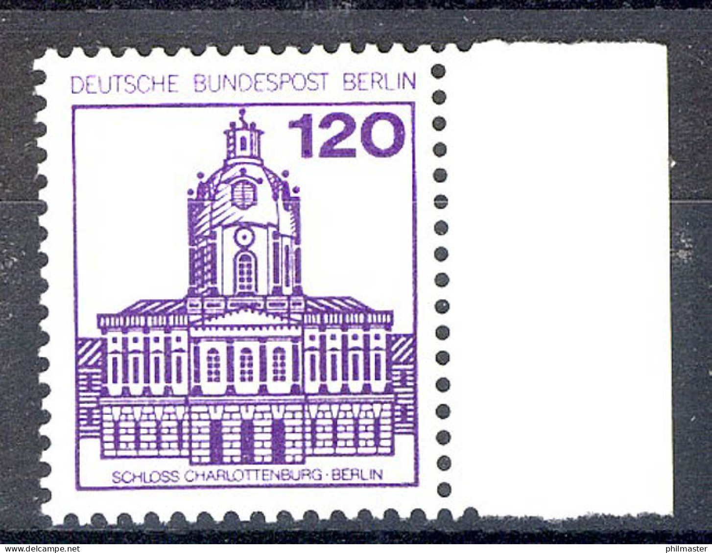 675 Burgen U.Schl. 120 Pf Seitenrand Re. ** Postfrisch - Unused Stamps