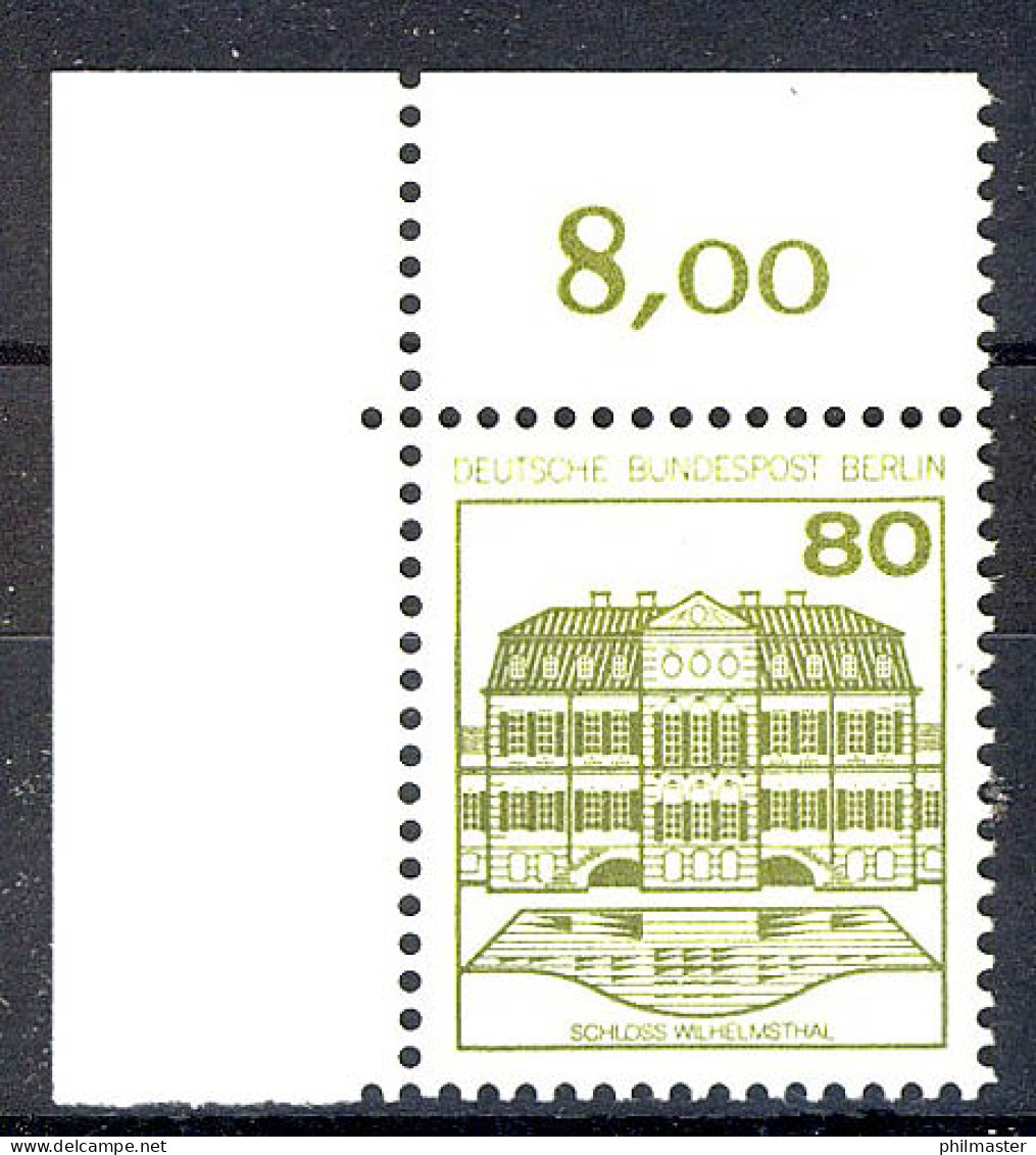 674 Burgen U.Schl. 80 Pf Ecke Ol ** Postfrisch - Unused Stamps