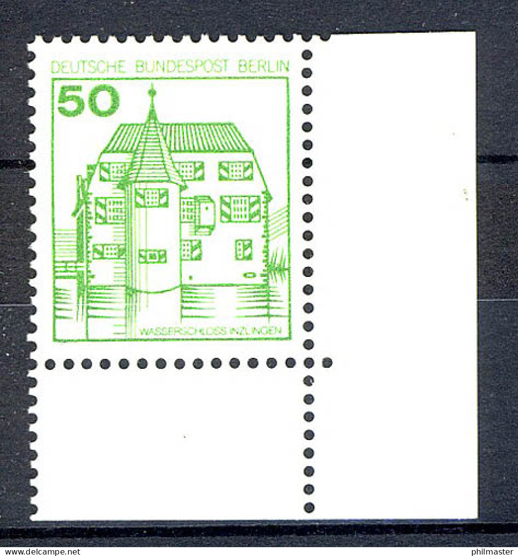 615 Burgen U.Schl. 50 Pf Ecke Ur ** Postfrisch - Unused Stamps