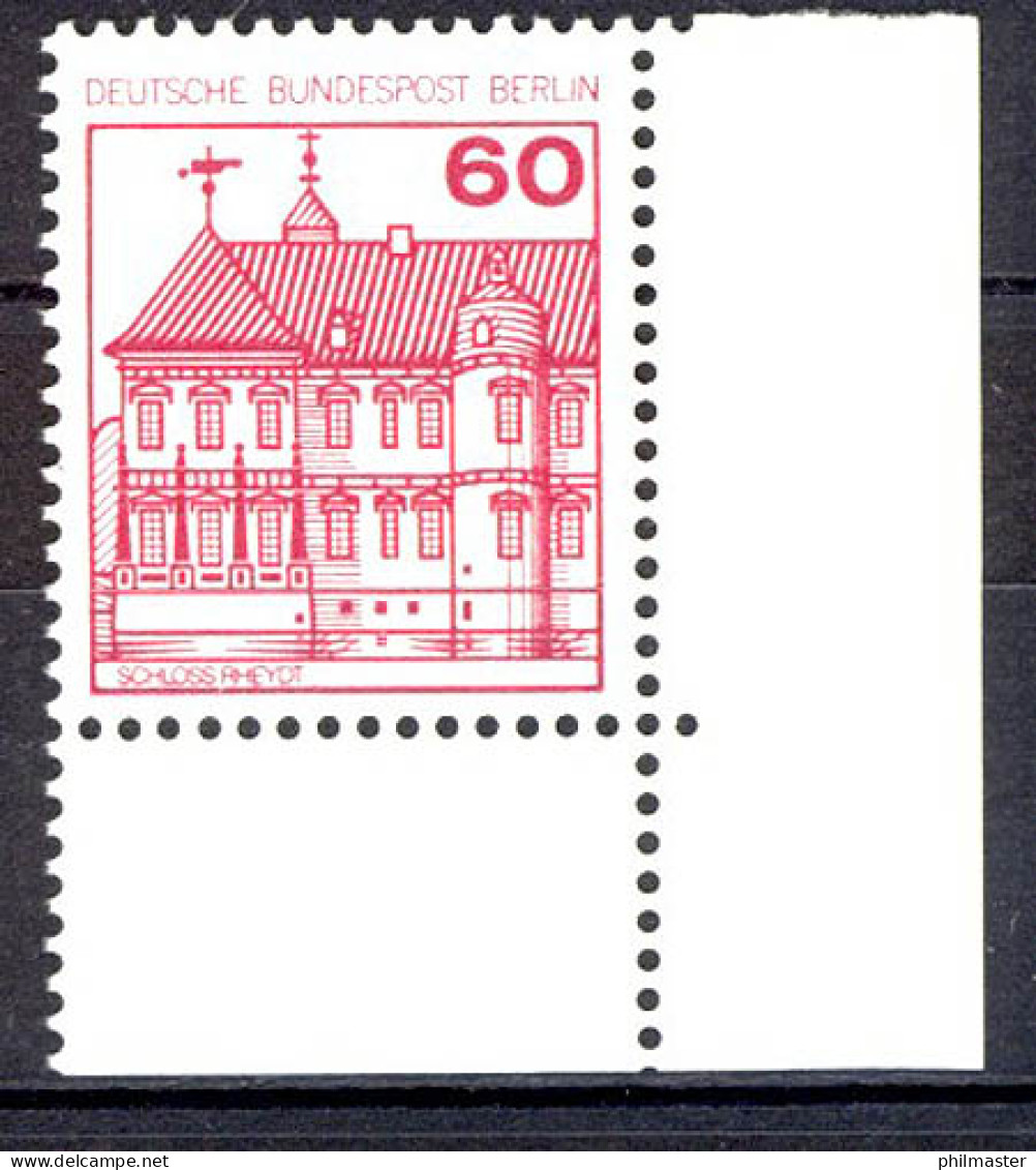 611 Burgen U.Schl. 60 Pf Ecke Ur ** Postfrisch - Unused Stamps