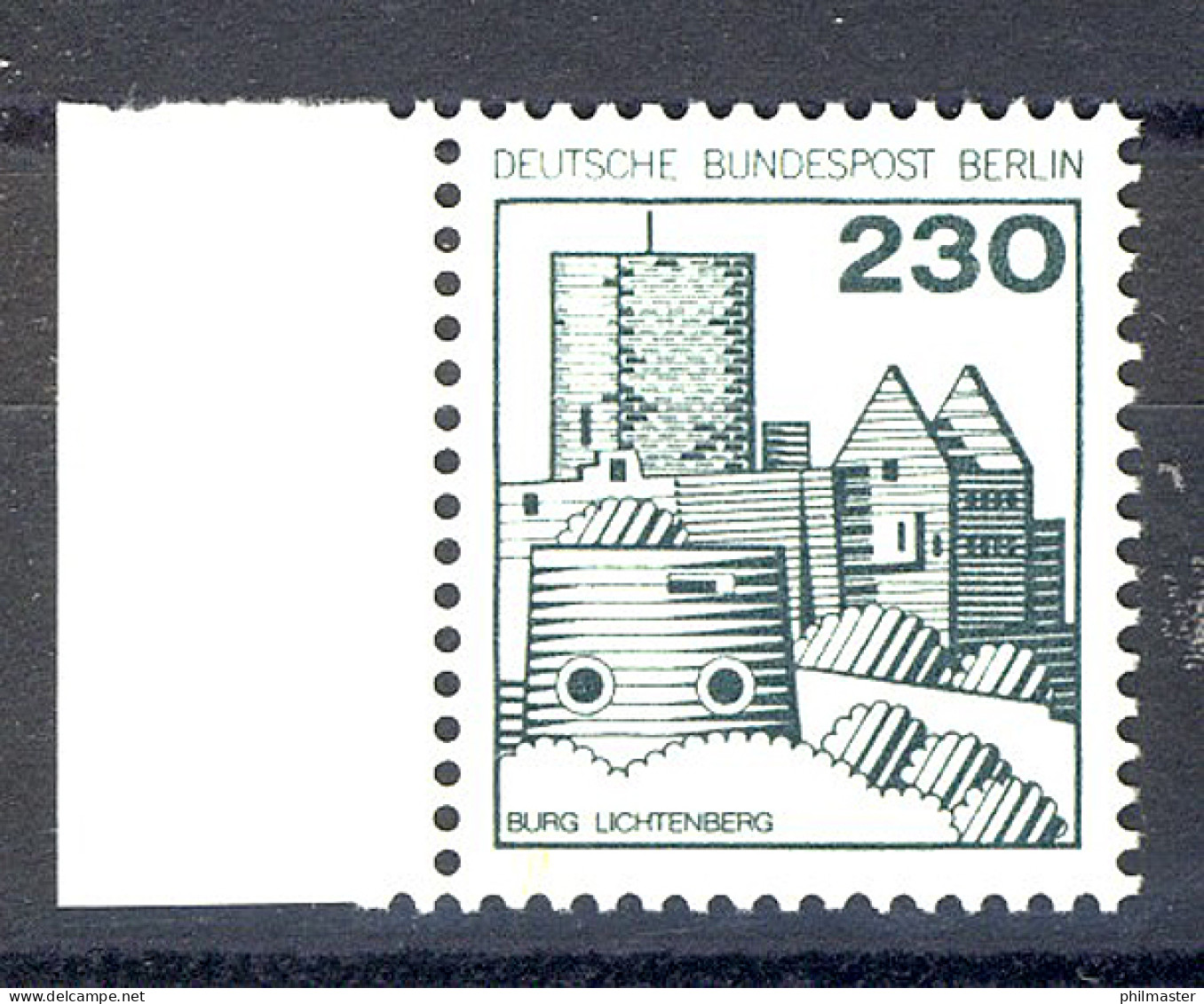 590 Burgen U.Schl. 230 Pf Seitenrand Li. ** Postfrisch - Unused Stamps