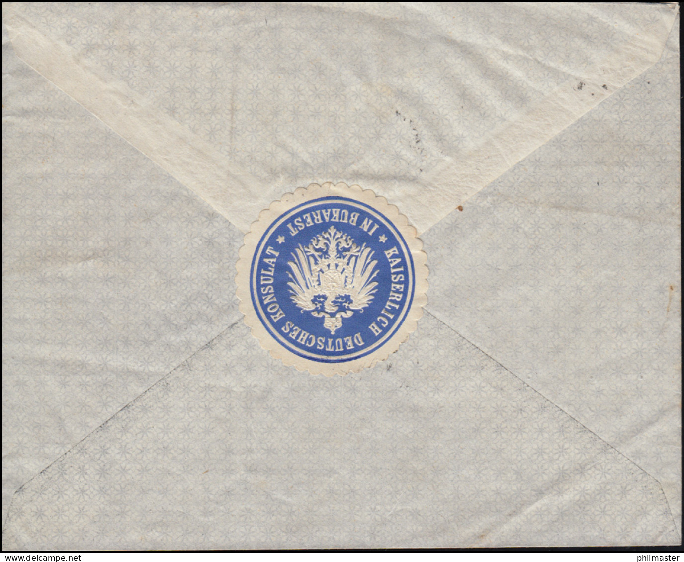 Rumänien: Brief Mit Siegel KAISERLICH DEUTSCHES KONSULAT IN BUKAREST 7.8.1916 - Autres & Non Classés