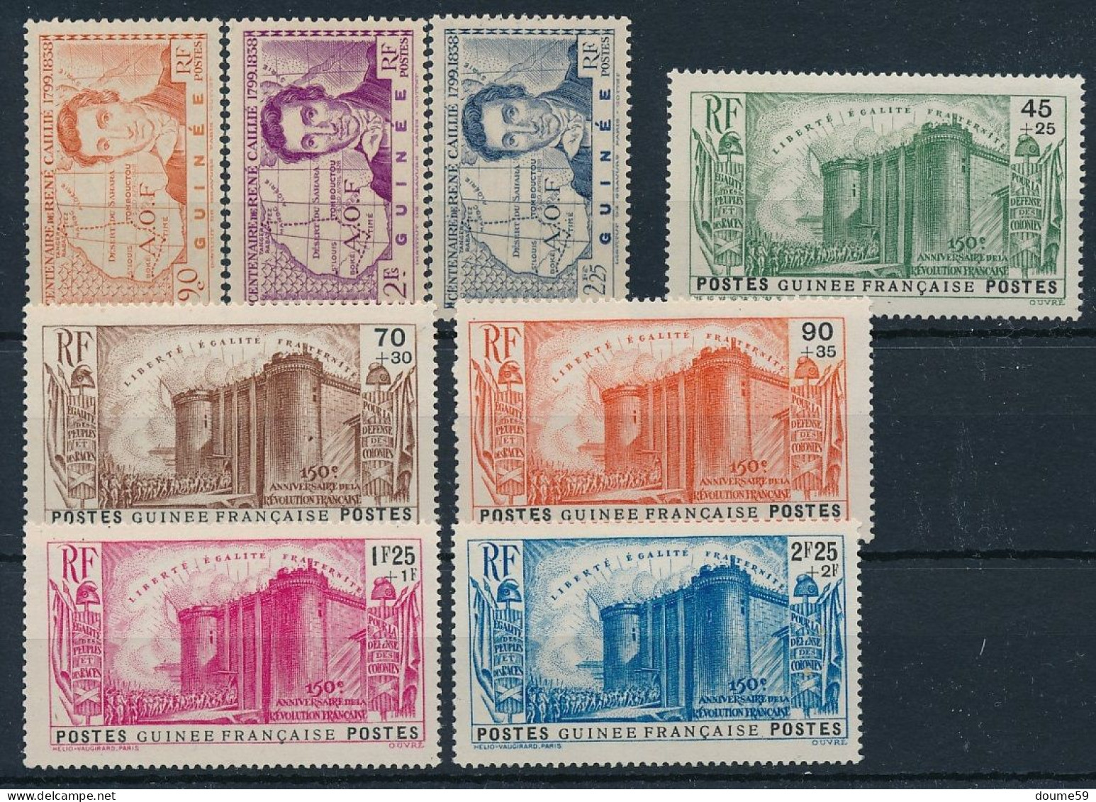 BM-43: GUINEE:  N°148/150**-153/157* - Unused Stamps