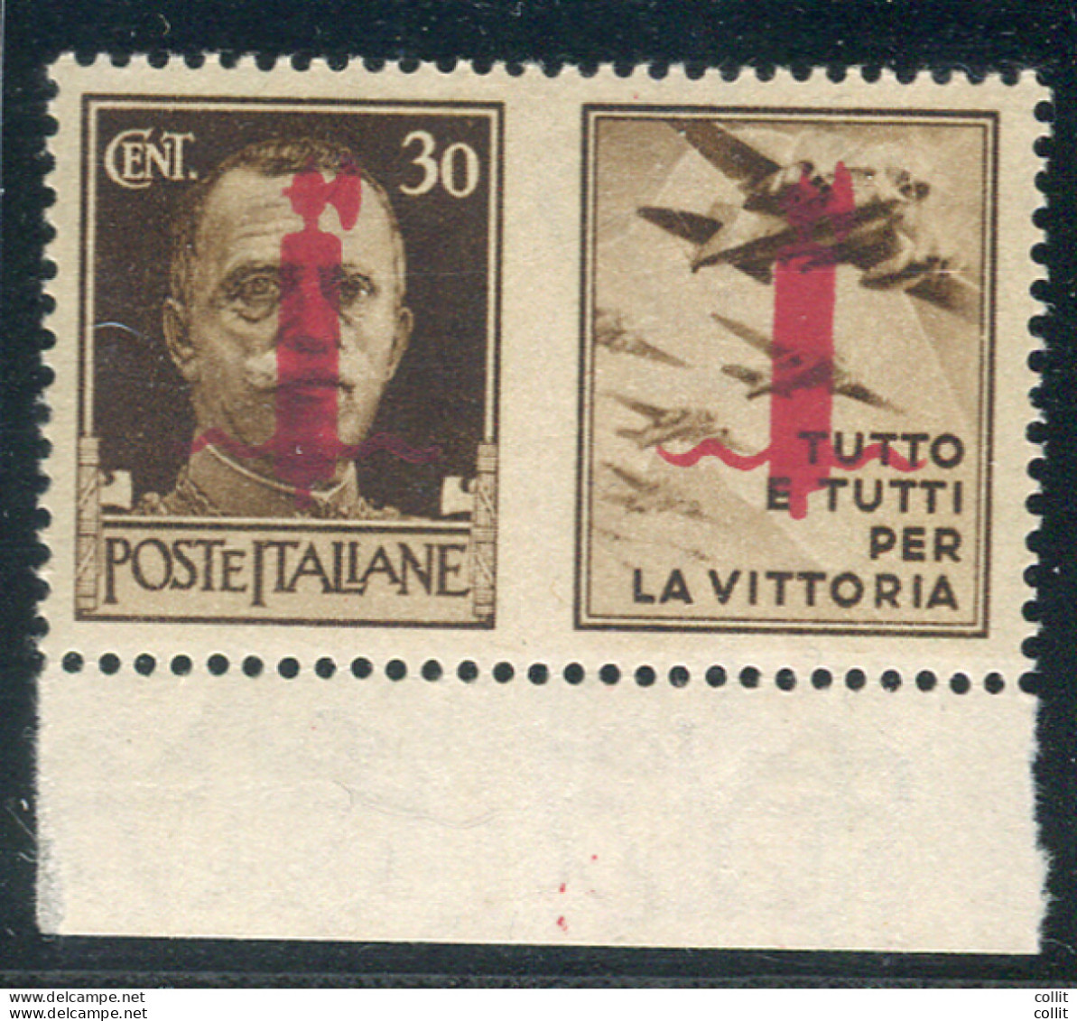Firenze - Propaganda Di Guerra Cent. 30 Aviazione Carminio Lillaceo - Ongebruikt