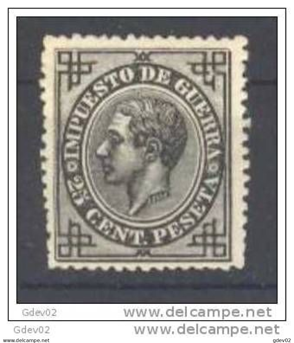 ES185-L3275-TESPALF.España.Rey ALFONSO  Xlll .IMPUESTOS DE GUERRA.1876.(Ed 185) Sin Goma.MAGNIFICO - Autres & Non Classés