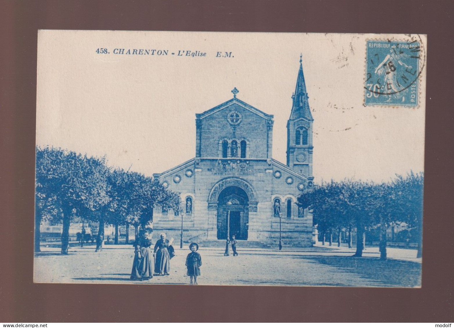 CPA - 94 - Charenton - L'Eglise - Animée - Circulée En 1926 - Charenton Le Pont