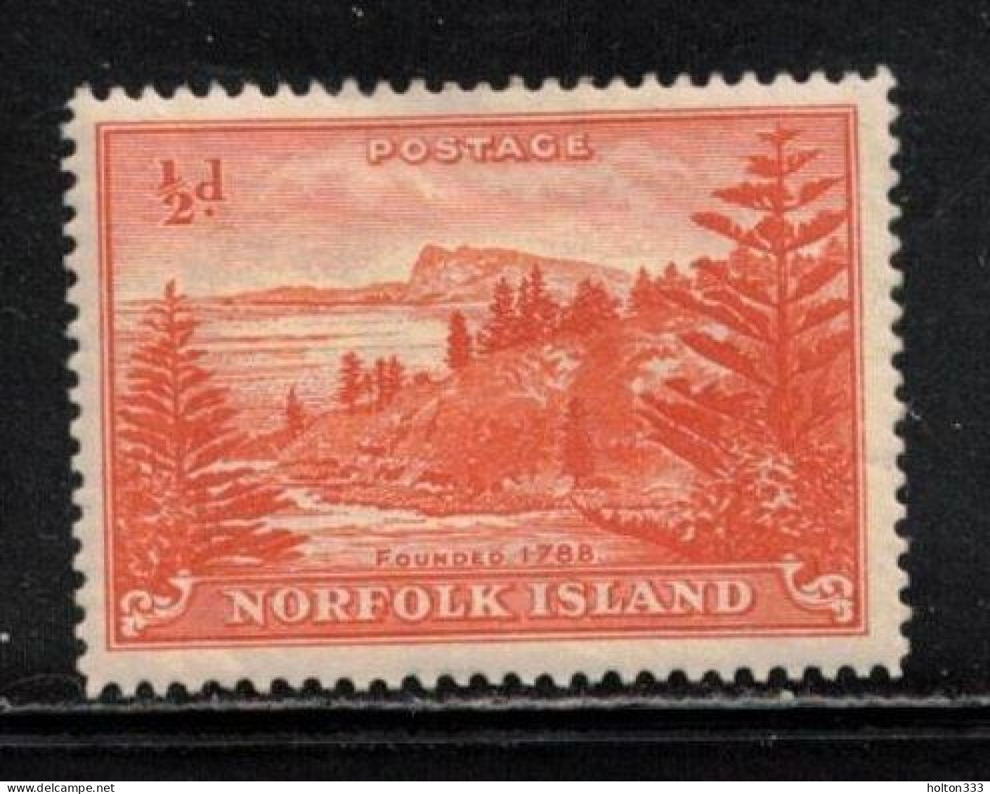 NORFOLK ISLAND Scott # 1 MH - Founded 1788 - Norfolk Eiland