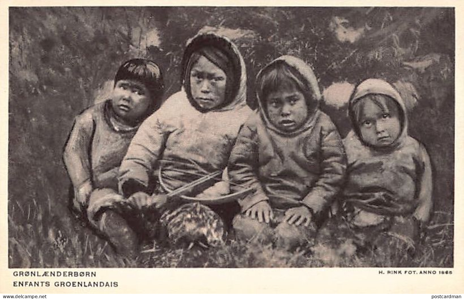 GRØNLAND Greenland - Greenlandic Children - Publ. Administration Du Groenland – Photographer H. Rink - Grönland