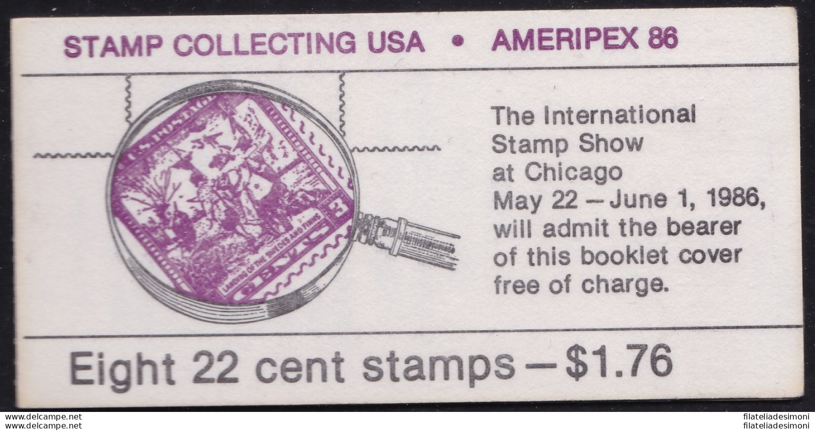 1986 Stati Uniti - LIBRETTO N° 143 $1,76 Nero E Violetto MNH/** - Autres & Non Classés