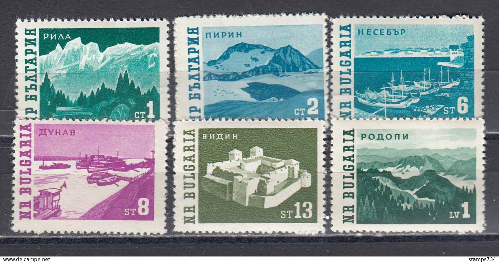 Bulgaria 1962/63 - Landscapes, Mi-Nr. 1314/18+1385, Yv 12147/51A, MNH** - Ungebraucht