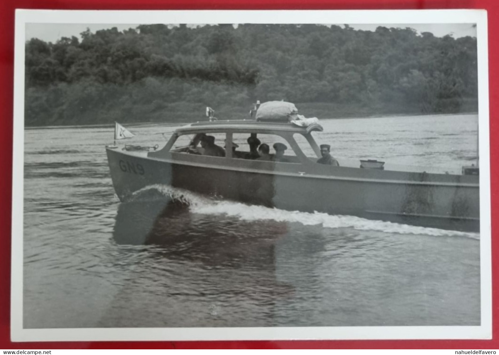 PH Original - 18,5 X 12 Cm - TRIPLE FRONTERA, PUERTO IGUAZÚ, ARGENTINA 1942 - EJERCITO ARGENTINO - EXCURSIÓN DE PESCA - Boats