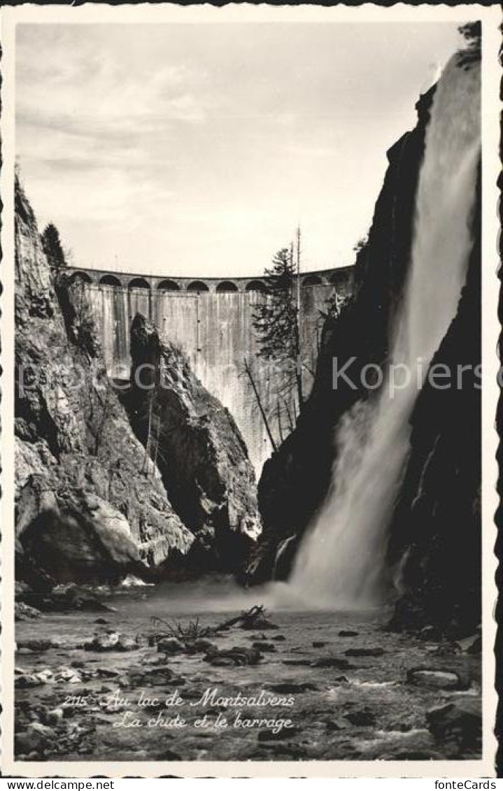 11651776 Lac De Montsalvens La Chute Et Le Barrage Staudamm Wasserfall Gruyeres - Other & Unclassified