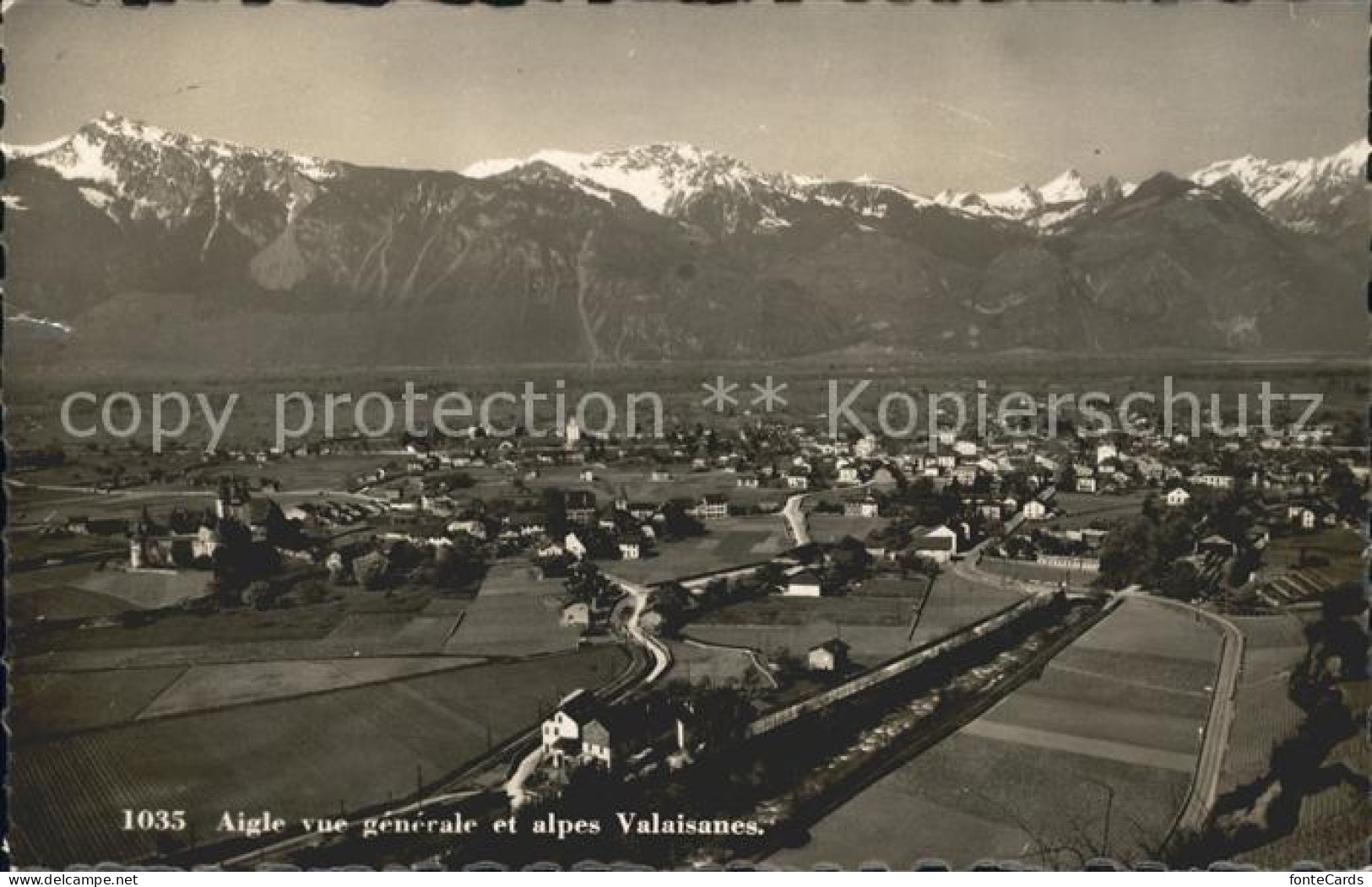 11651753 Aigle VD Vue Generale Et Alpes Valaisanes Aigle - Sonstige & Ohne Zuordnung