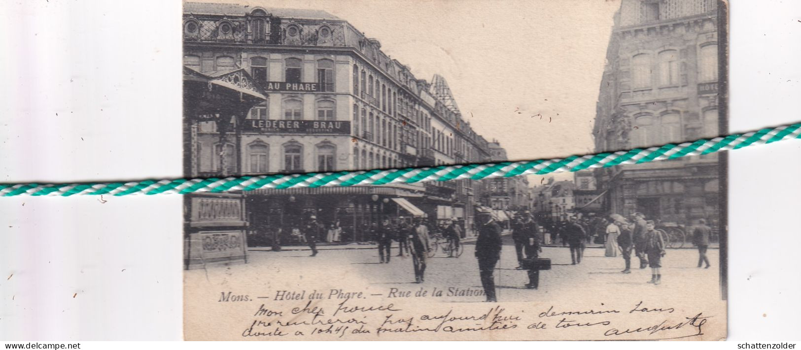 Mons, Bergen, Hôtel Du Phare, Rue De La Station, Animée - Mons