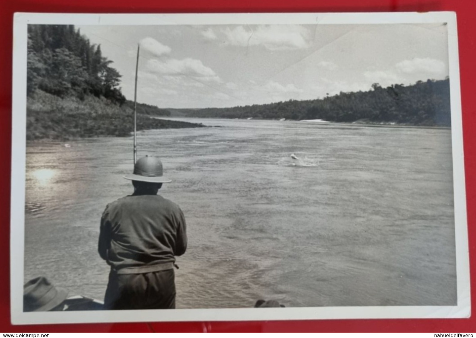 PH Original - 18,5 X 12 Cm - TRIPLE FRONTERA, PUERTO IGUAZÚ, ARGENTINA 1942 - EJERCITO ARGENTINO - EXCURSIÓN DE PESCA - Bateaux