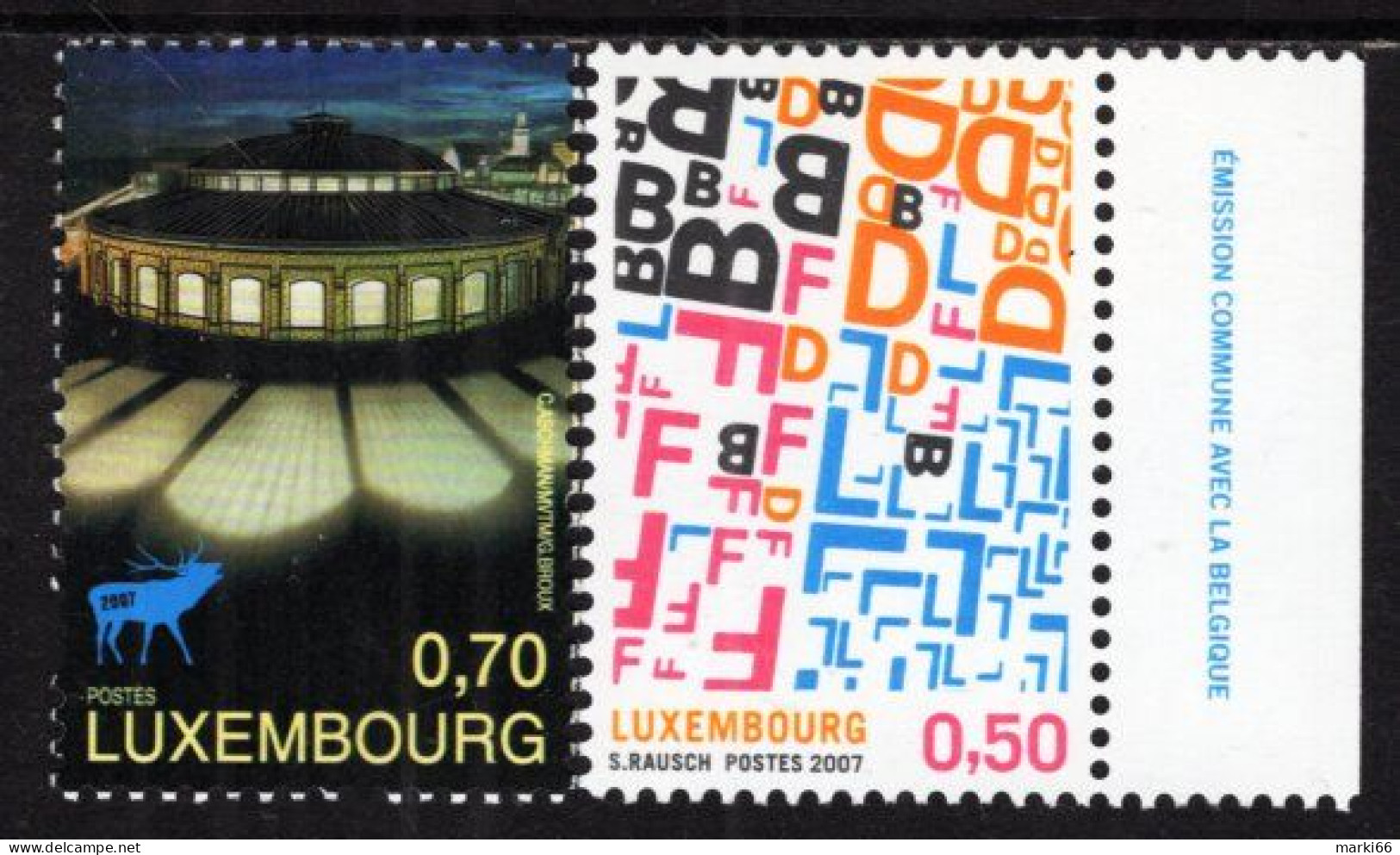 Luxembourg - 2007 - Culture And Arts - Joint Issue With Belgium - Mint Stamp Set - Nuovi